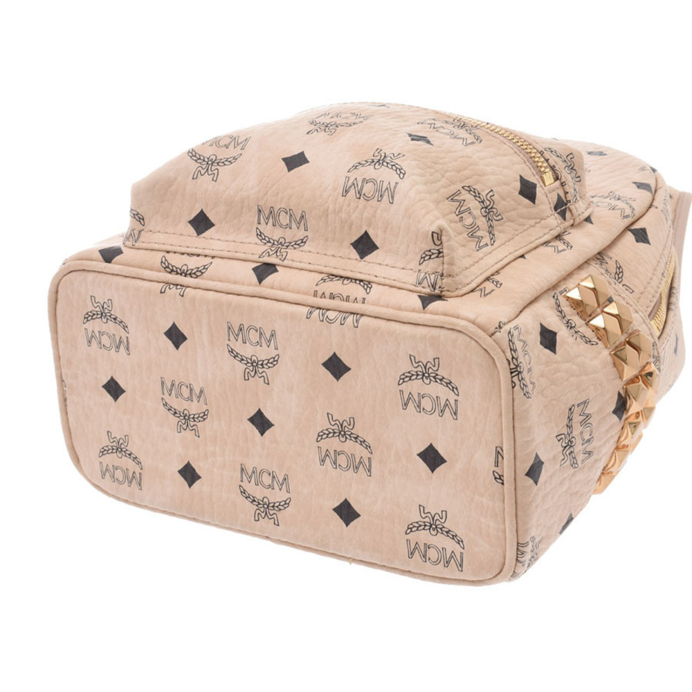 Mcm Side Beige Studs Mini Backpack - image 5
